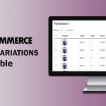 WooCommerce Variations In Table