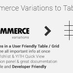 Woocommerce Variations to Table - Grid