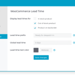 WooCommerce Lead Time