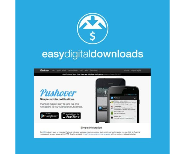 Easy Digital Downloads - Pushover Notifications