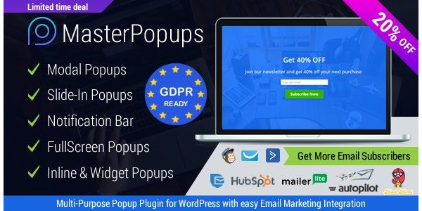 Master Popups for Email Subscription