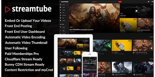 StreamTube - Theme video đẳng cấp cho WordPress