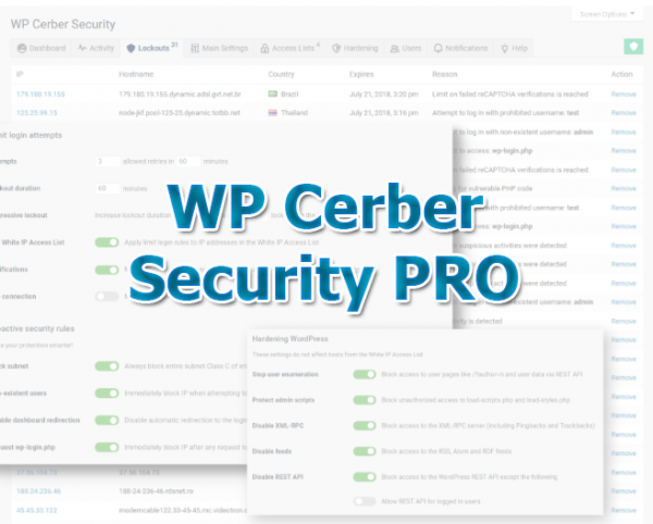 WP Cerber Security PRO