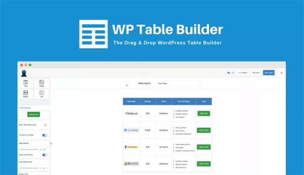 WP Table Builder Pro