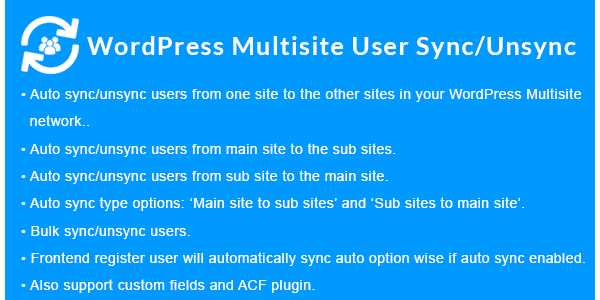WordPress Multisite User Sync - Unsync